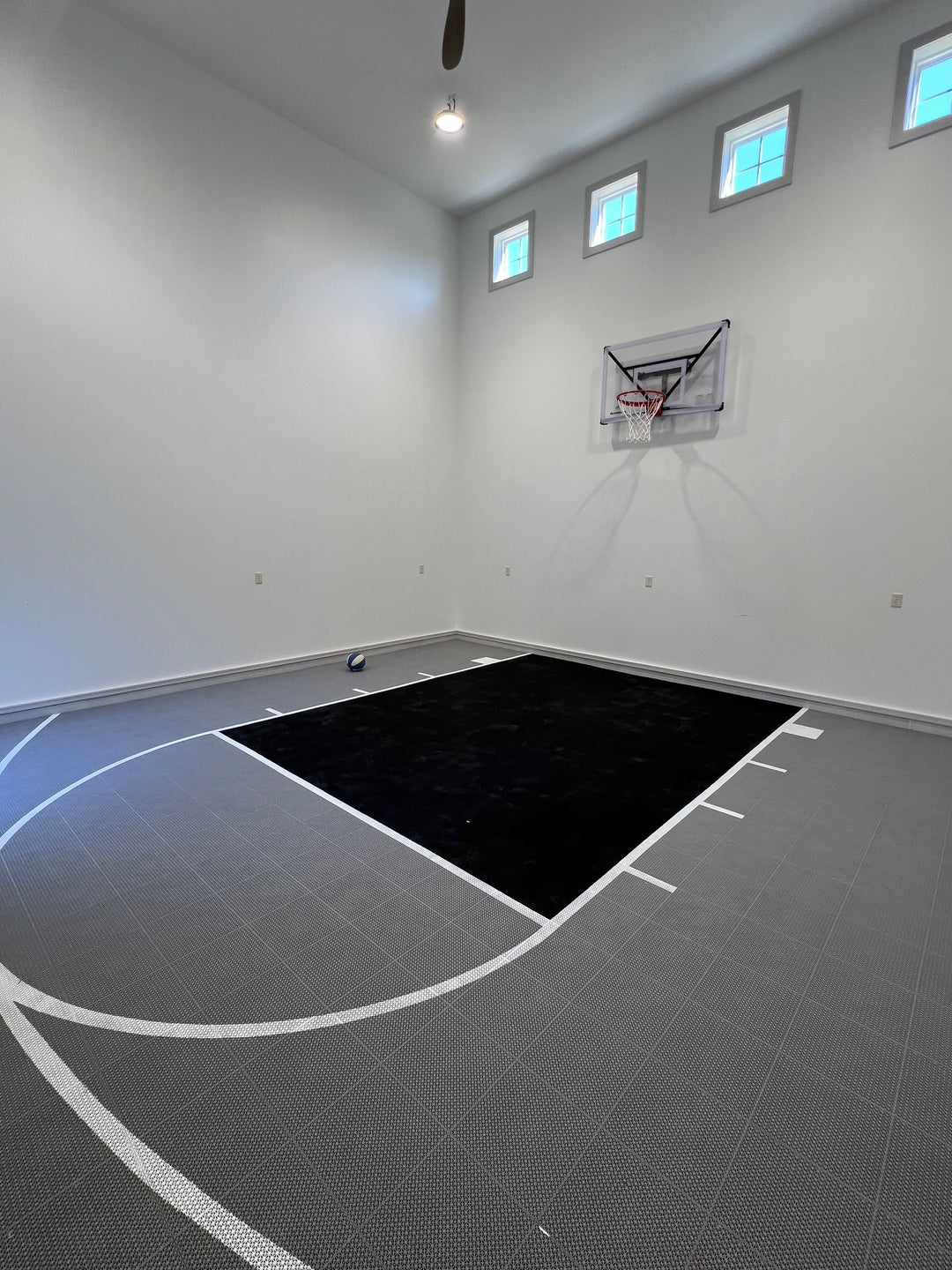 Modular indoor basketball court